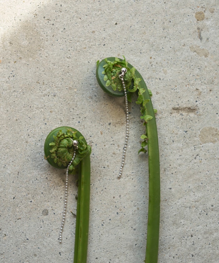 【4月1日12:00発売】SILVER925 ドットチェーンピアス / 両耳用