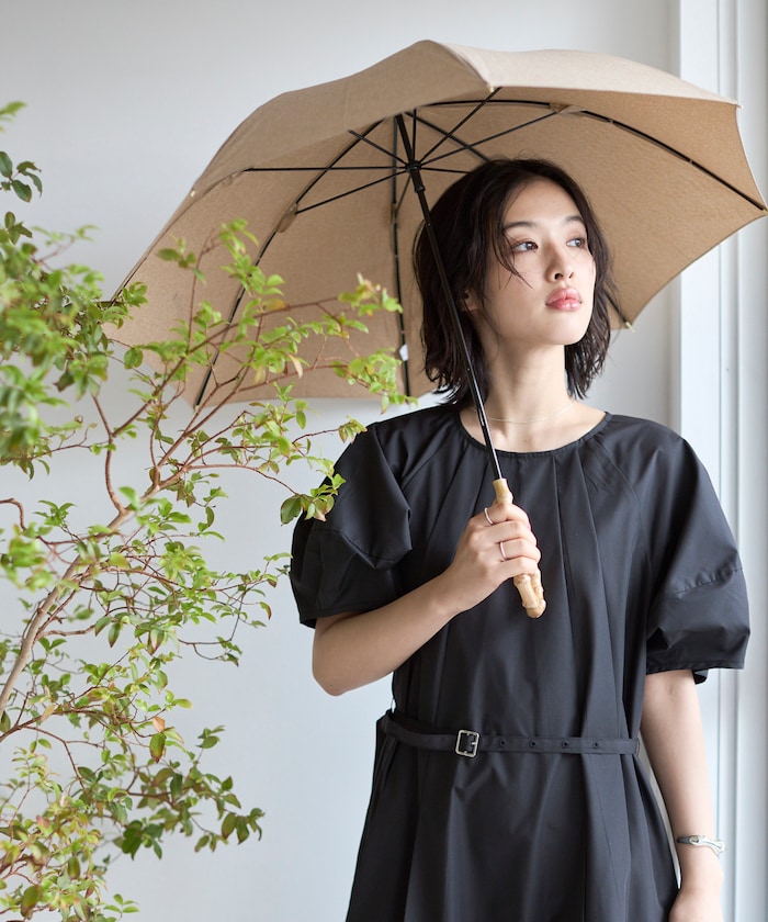 バンブー ハンドル パラソル / 日傘 / 晴雨兼用 / UV加工