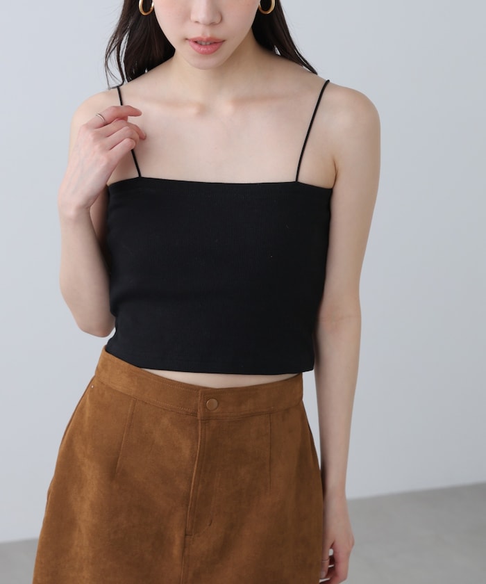 【3月16日 12：00～販売開始 】カップ付きショート丈キャミソール