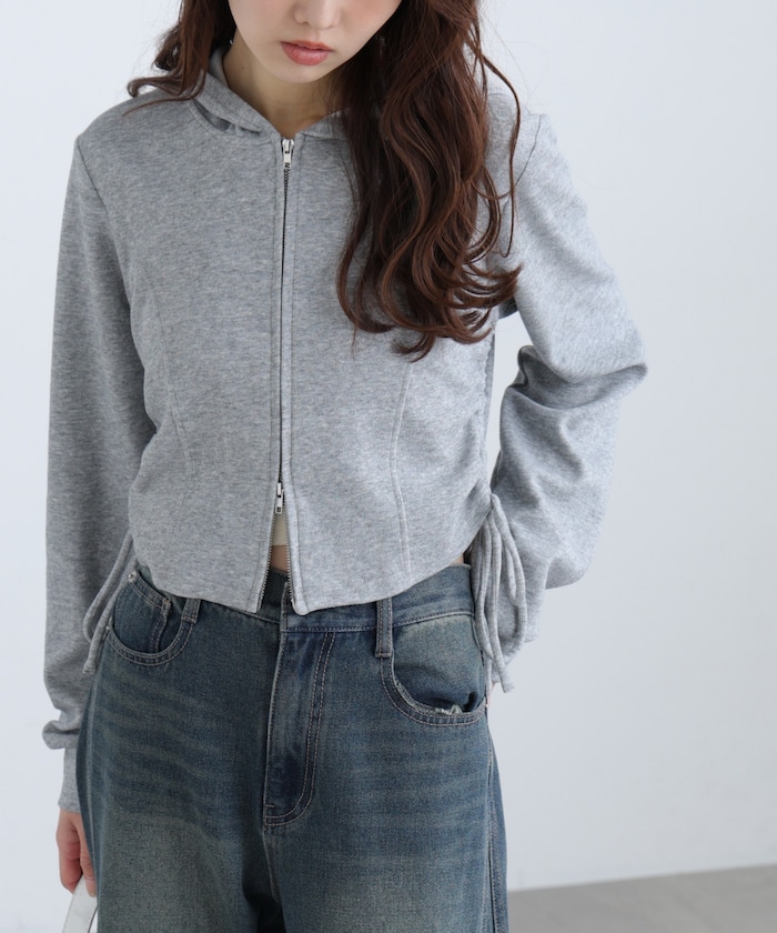 【3月16日 12：00～販売開始 】サイドドロストコンパクトパーカー