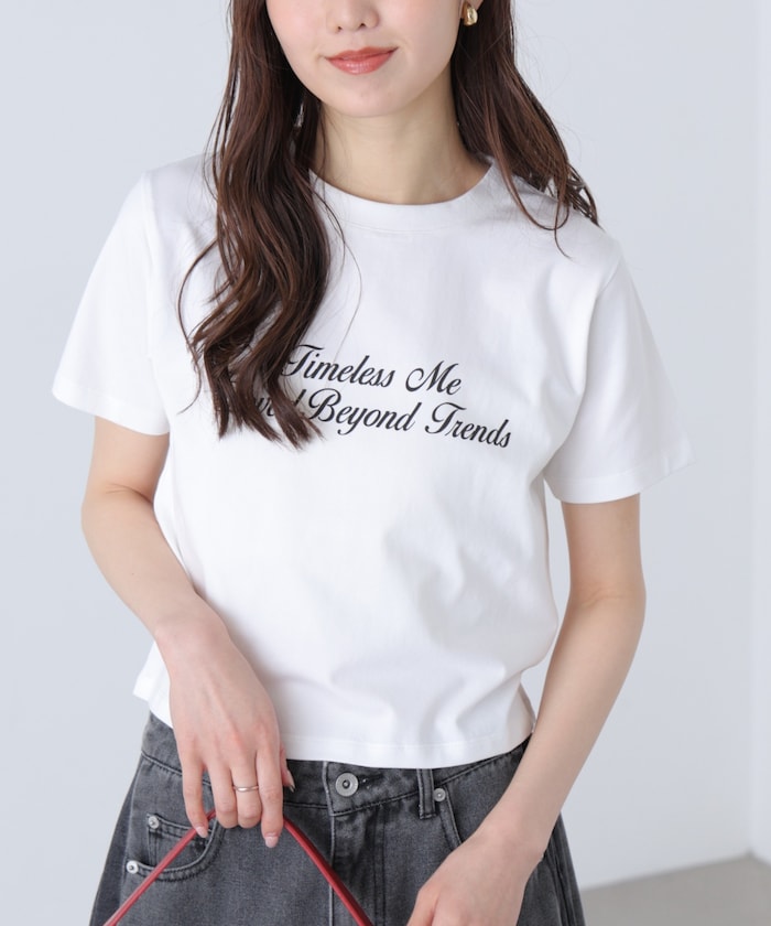 ロゴプリントコンパクトTシャツ