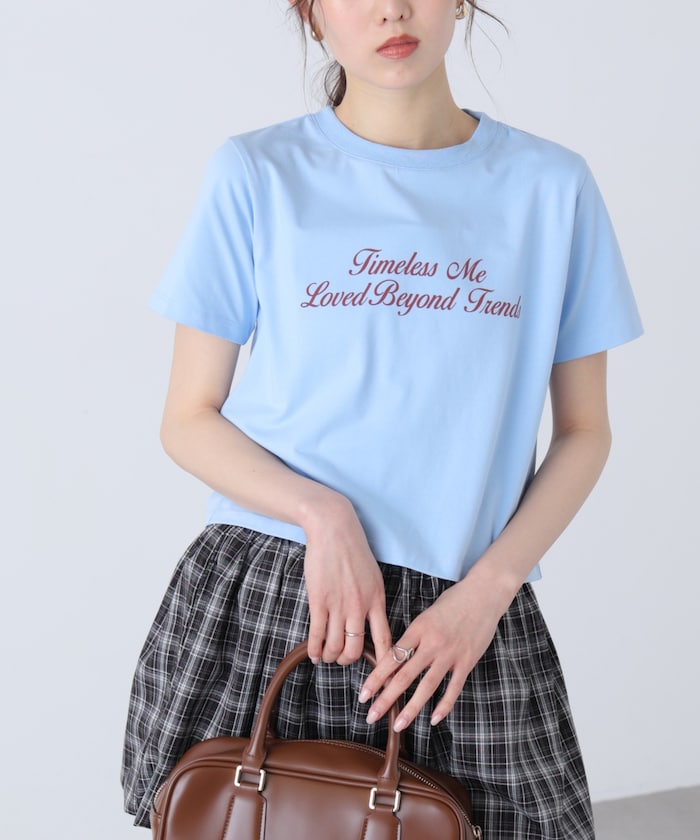 ロゴプリントコンパクトTシャツ