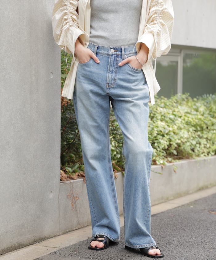 【3月16日 12：00～販売開始 】〈フリーズマート別注〉PICCADILLY セミフレアデニムパンツ