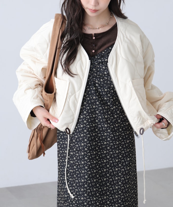 キルティングショートブルゾン