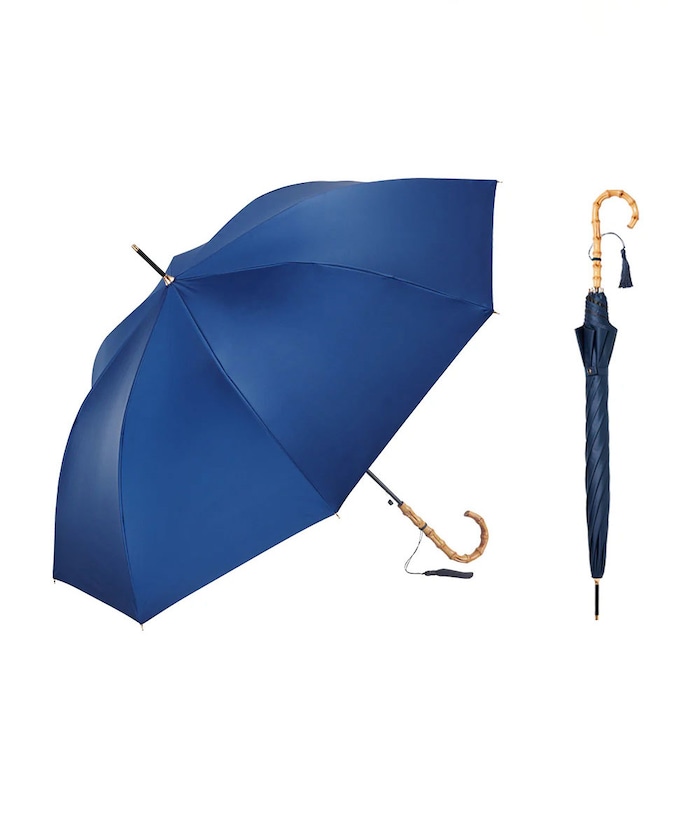 【4月27日 12:00販売開始】晴雨兼用傘 サンシェイドロング竹手元 55cm