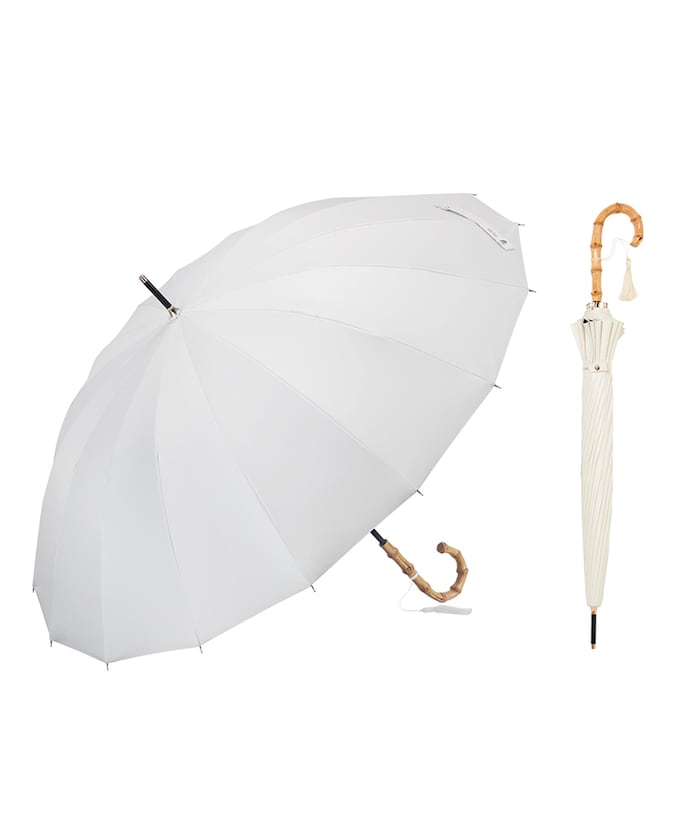 【4月27日 12:00販売開始】晴雨兼用傘 16K花びらき竹手元 55cm