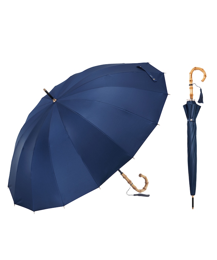 【4月27日 12:00販売開始】晴雨兼用傘 16K花びらき竹手元 55cm